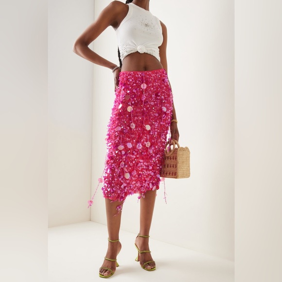【関税込み】DES PHEMMES SKIRT WITH CHERRY EMBROIDERY des phemmes | Skirts | Nwt Desphemmes Exclusive Embroidered